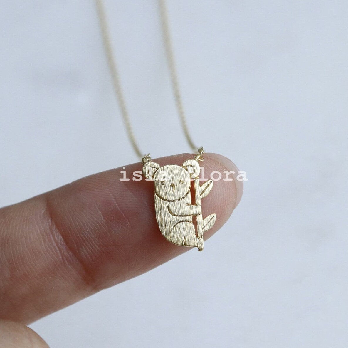 Simple Koala with Branch Necklace