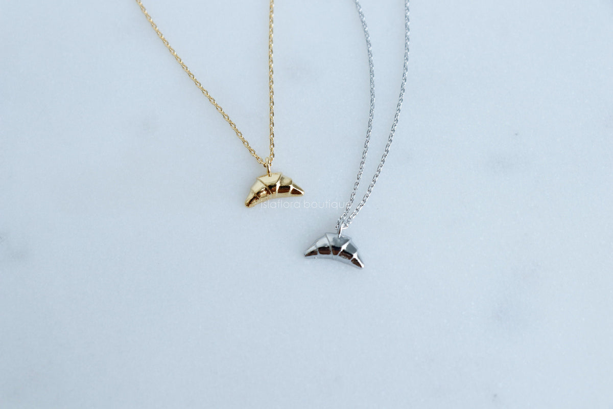 Isla Flora Dainty Croissant Pendant Necklace