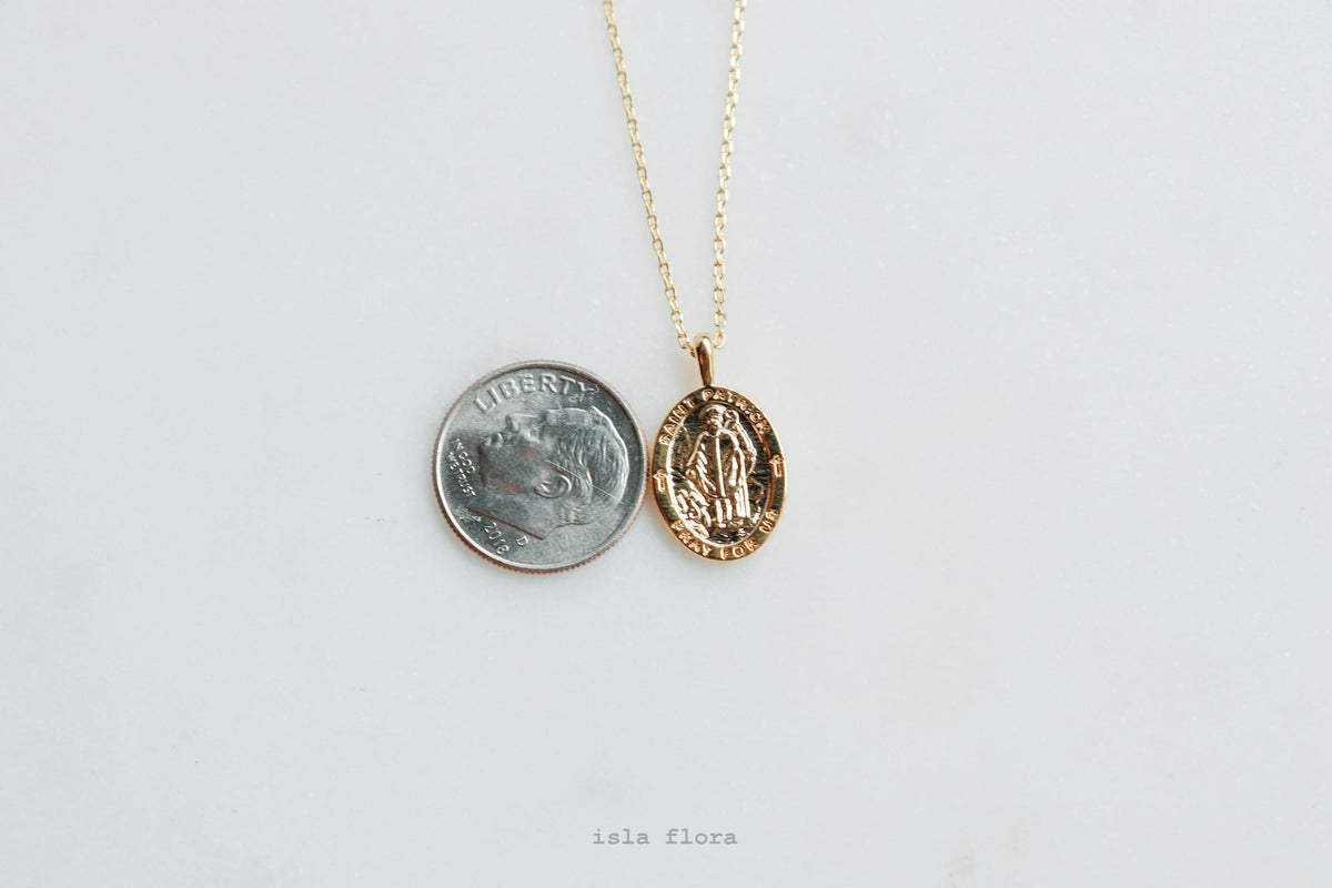 St Patrick Oval Pendant Necklace from Isla Flora