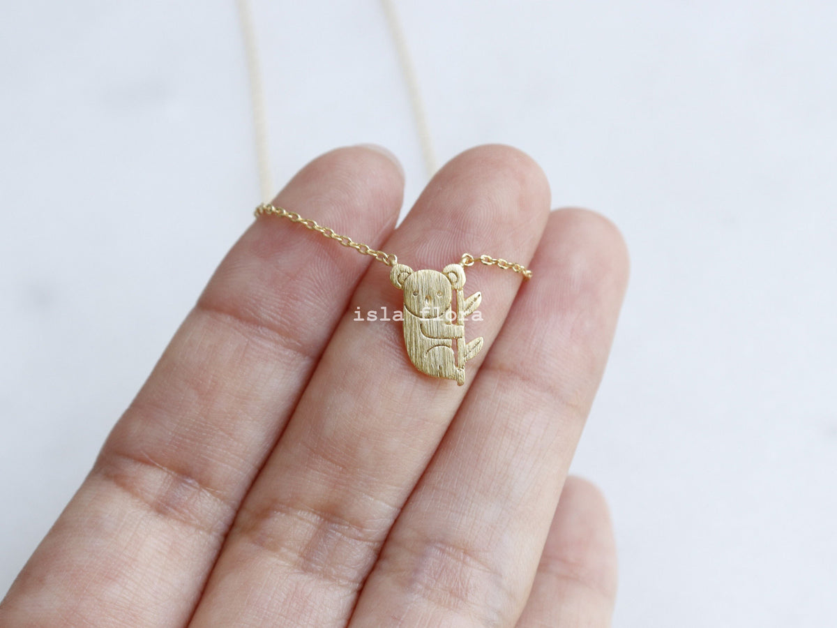 Simple Koala with Branch Necklace