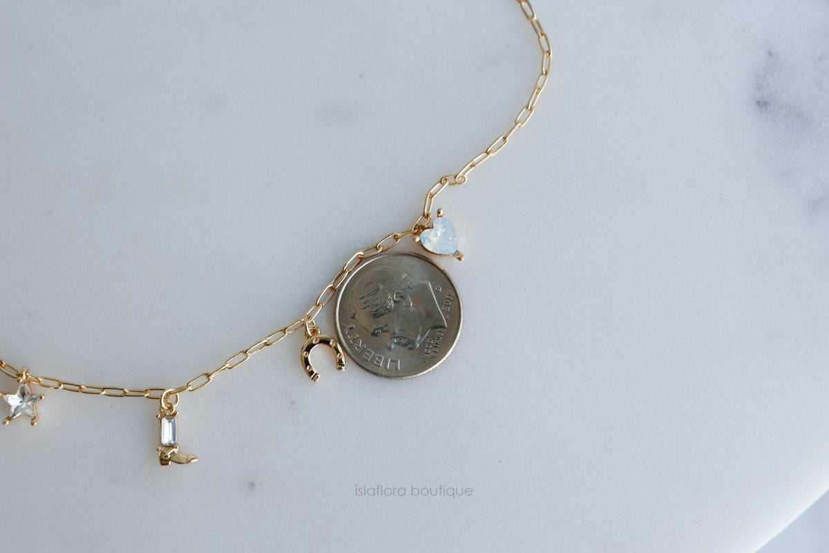 Isla Flora Cowgirl Charm Station Necklace
