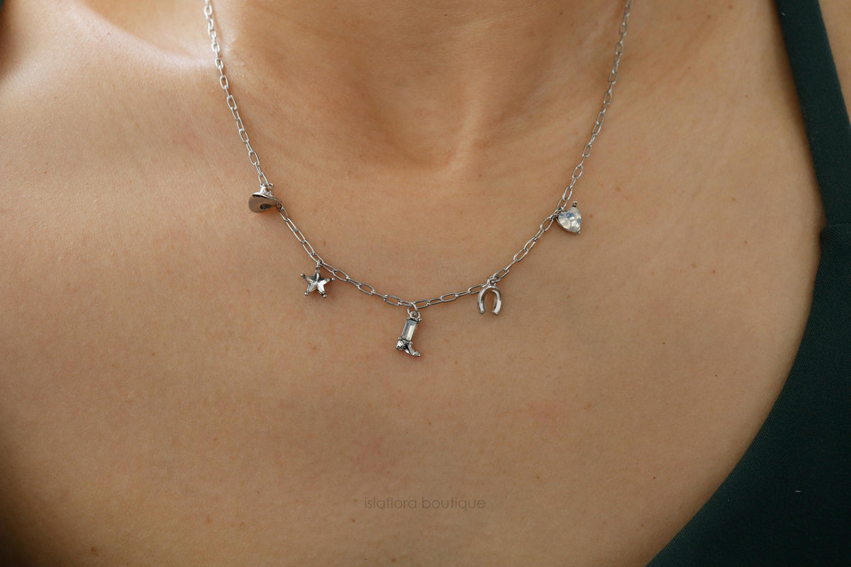 Isla Flora Cowgirl Charm Station Necklace