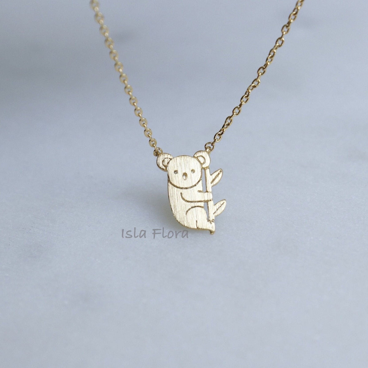 Simple Koala with Branch Necklace