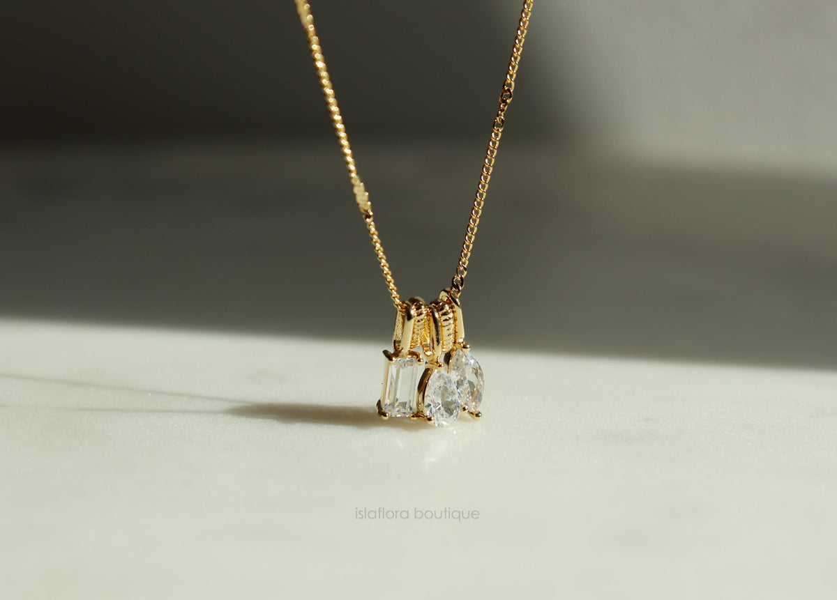 Isla Flora 3 Piece Charm Pendant Necklace
