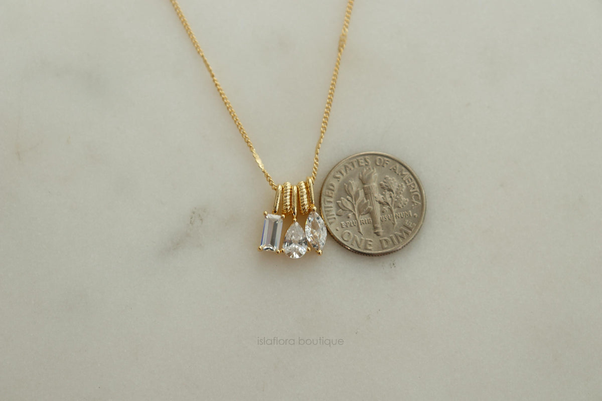 Isla Flora 3 Piece Charm Pendant Necklace