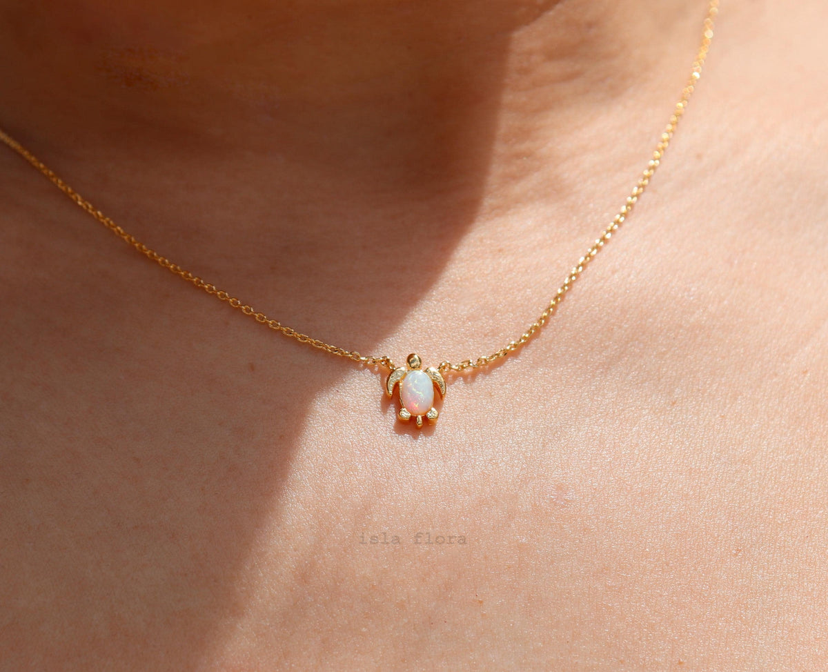 opal turtle necklace
