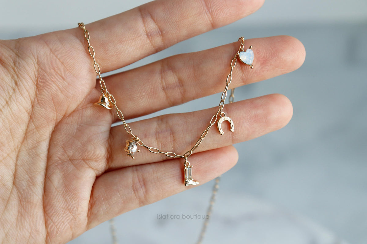 Isla Flora Cowgirl Charm Station Necklace