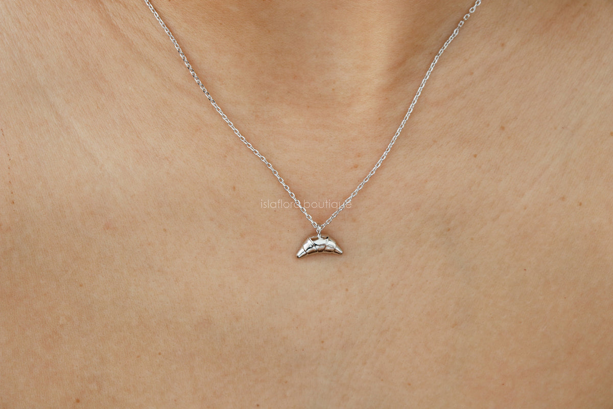 Isla Flora Dainty Croissant Pendant Necklace