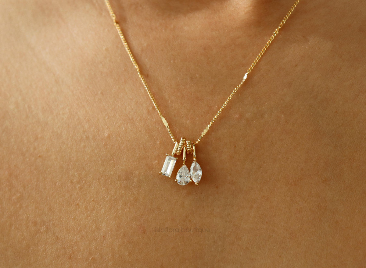 Isla Flora 3 Piece Charm Pendant Necklace