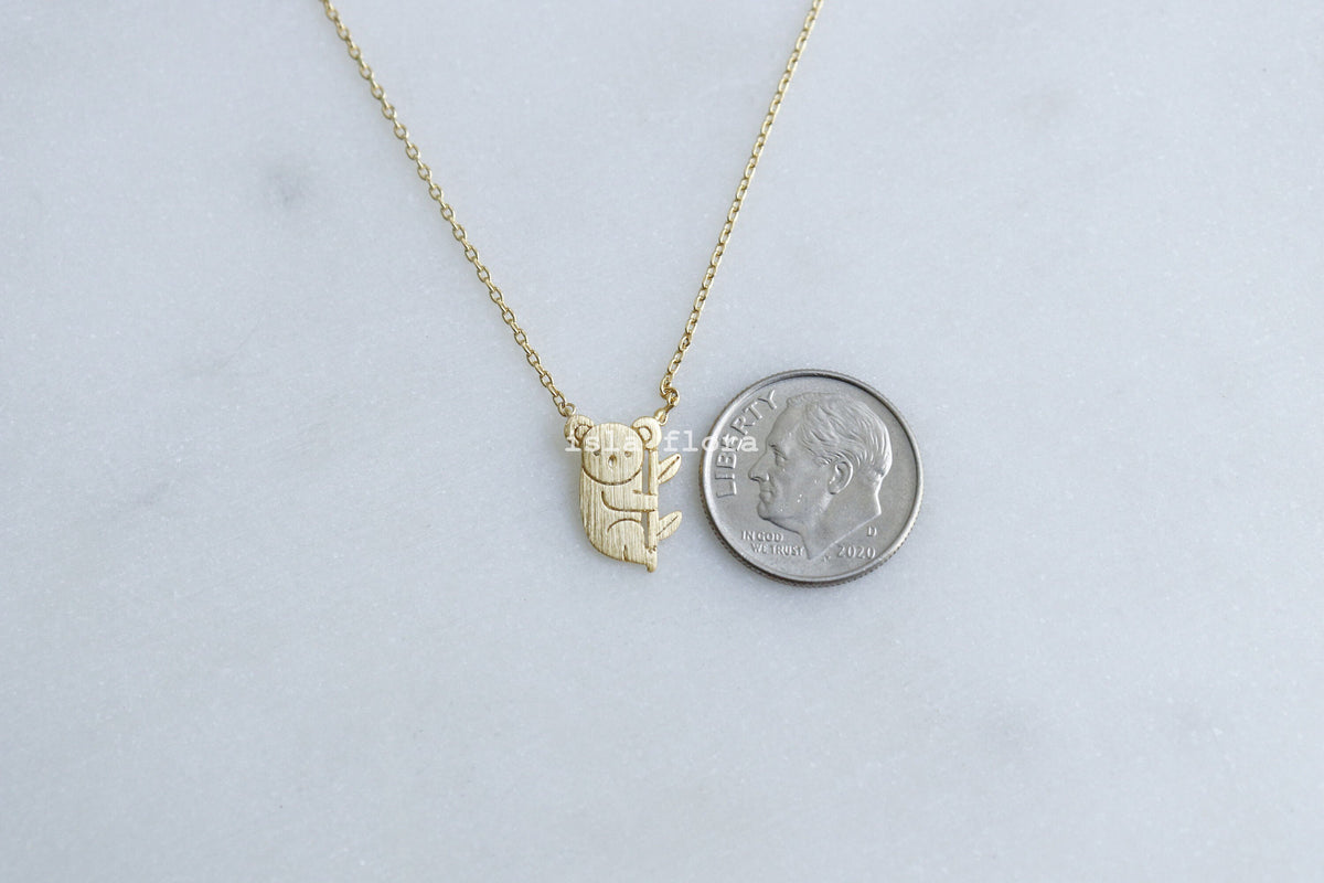 Simple Koala with Branch Necklace