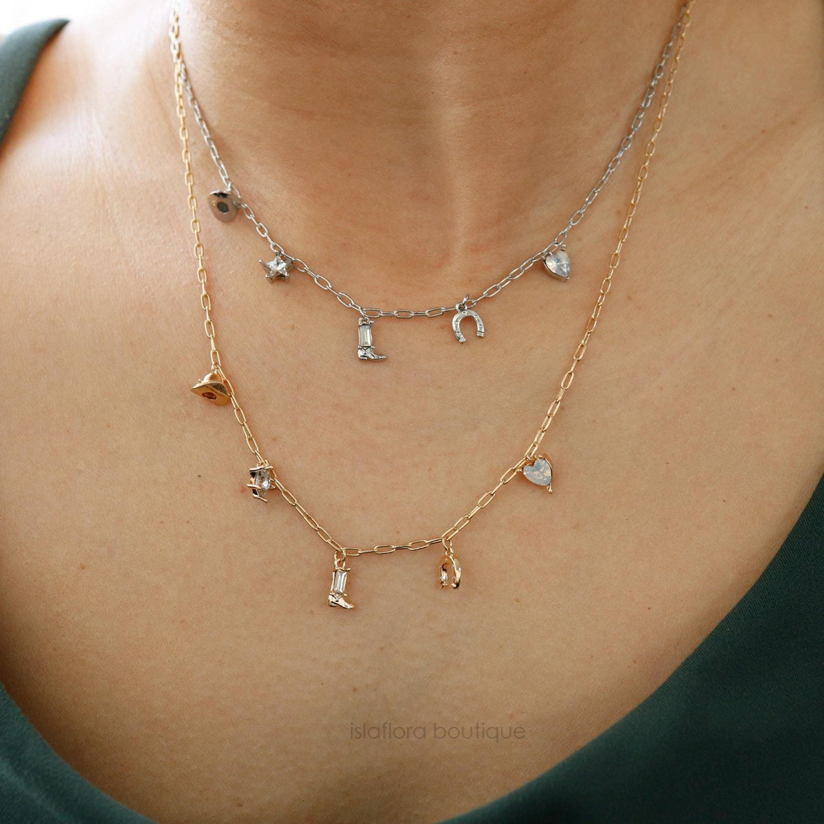 Isla Flora Cowgirl Charm Station Necklace